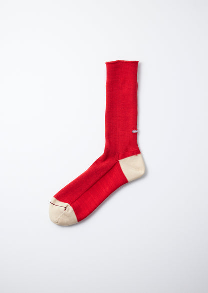 ORGANIC COTTON ＆ RECYCLE POLYESTER RIBBED CREW SOCKS