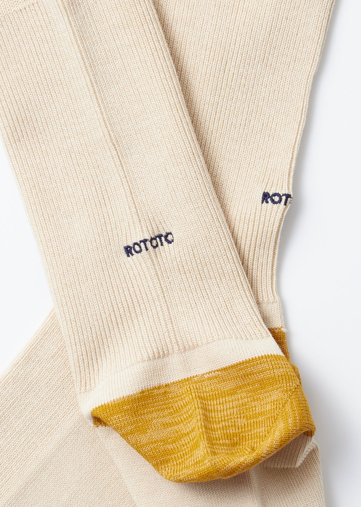 ORGANIC COTTON ＆ RECYCLE POLYESTER RIBBED CREW SOCKS