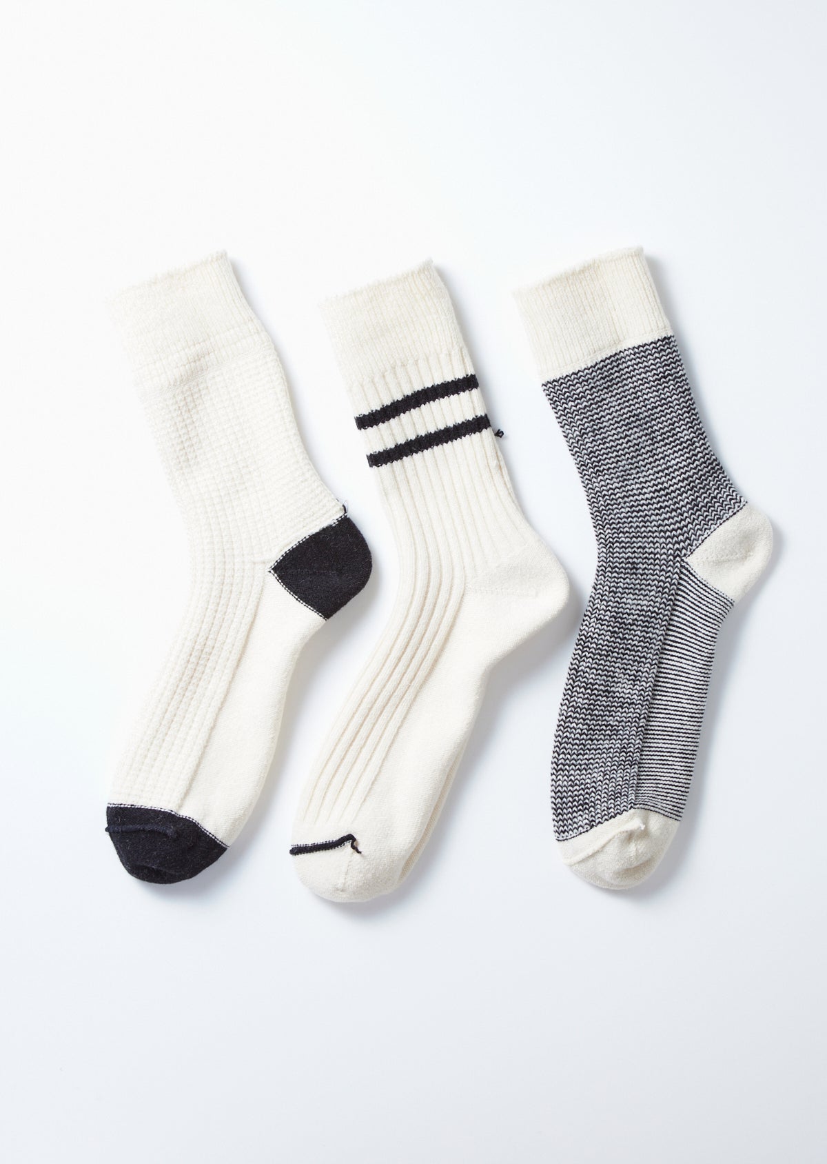 RECYCLED COTTON/WOOL DAILY 3 PACK SOCKS