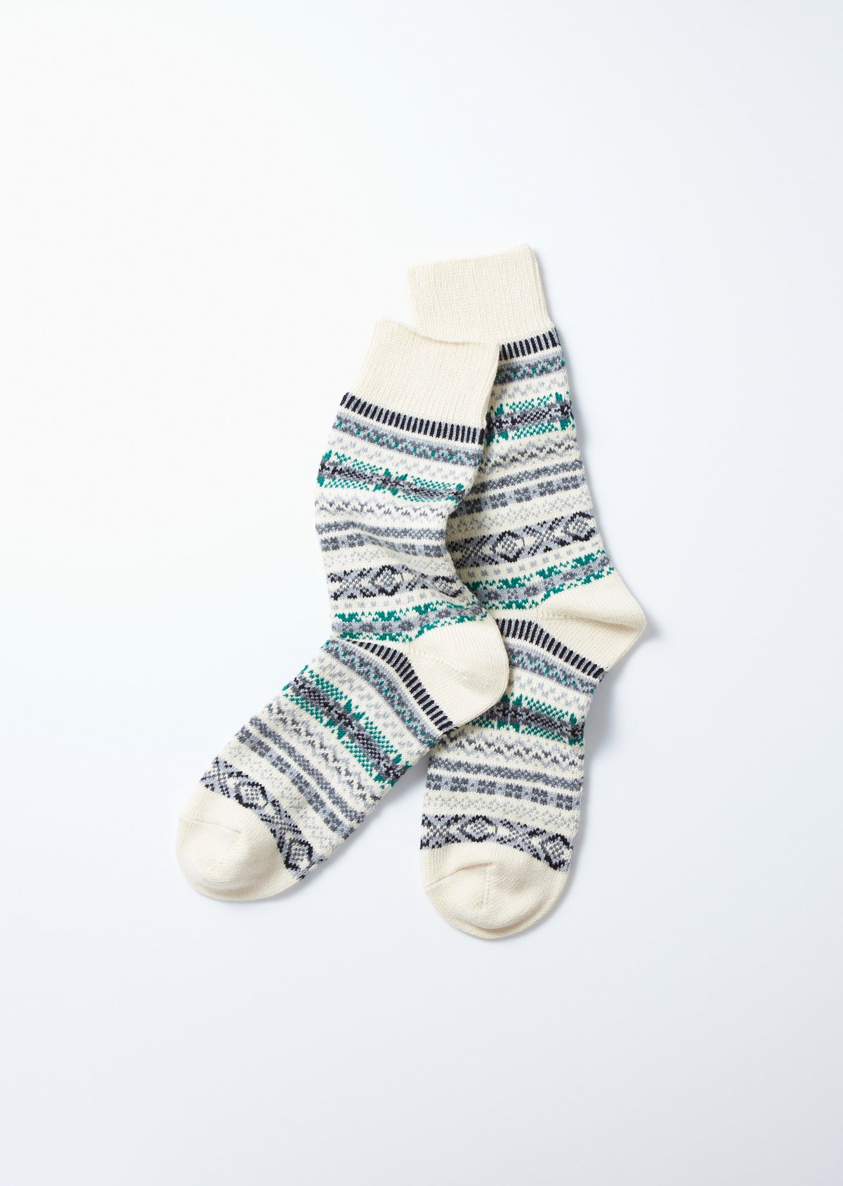 JACQUARD CREW SOCKS ”FAIRISLE”