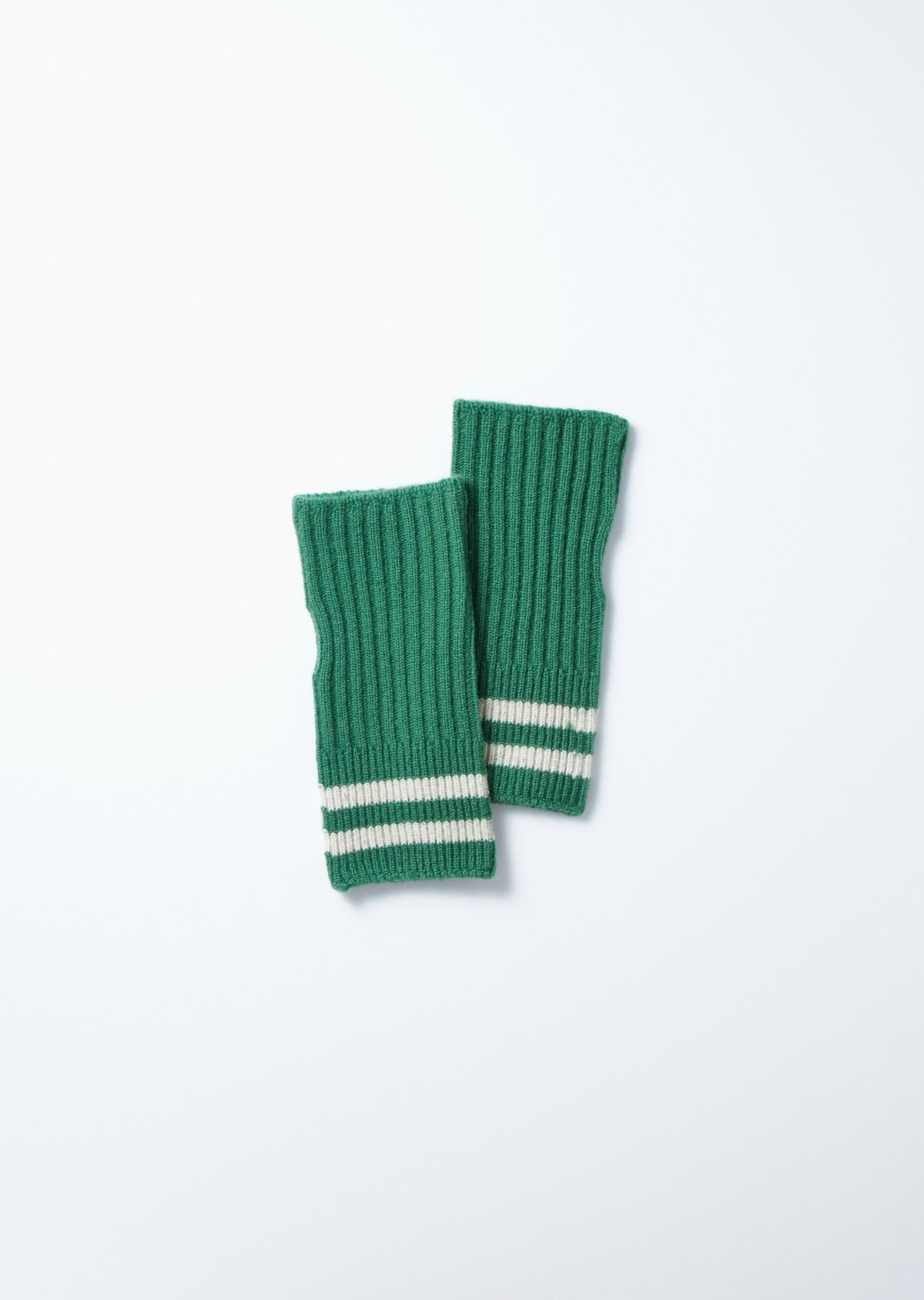 STRIPE SEAMLESS HAND WARMER ”MERINO LAMBS WOOL” - R5092｜ハンド