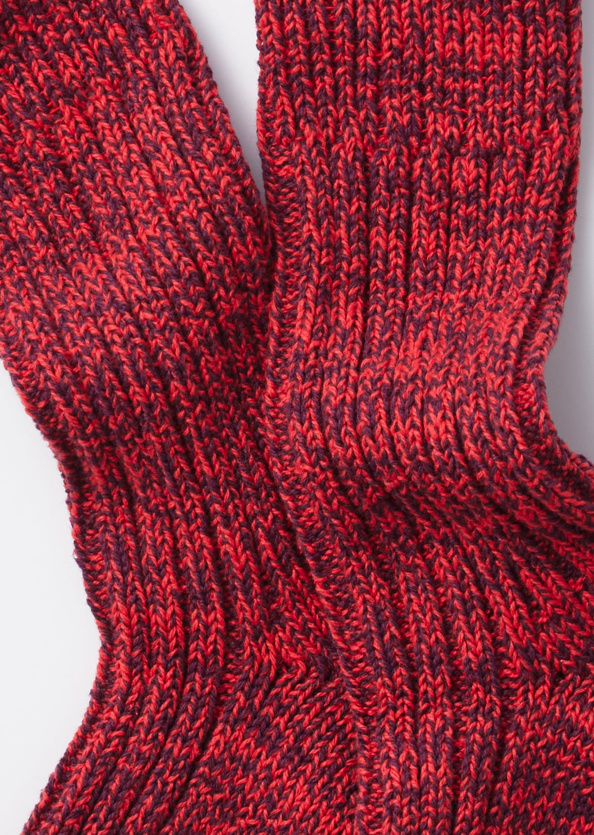 RECYCLE COTTON RIBBED CREW SOCKS