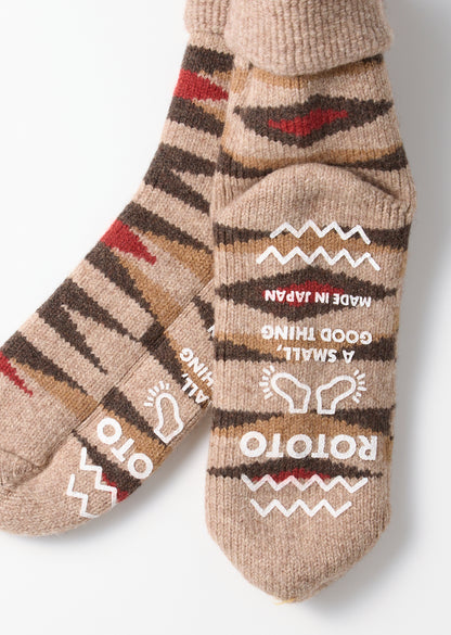 MERINO LAMBS WOOL ROOM SOCKS ”NATIVE”