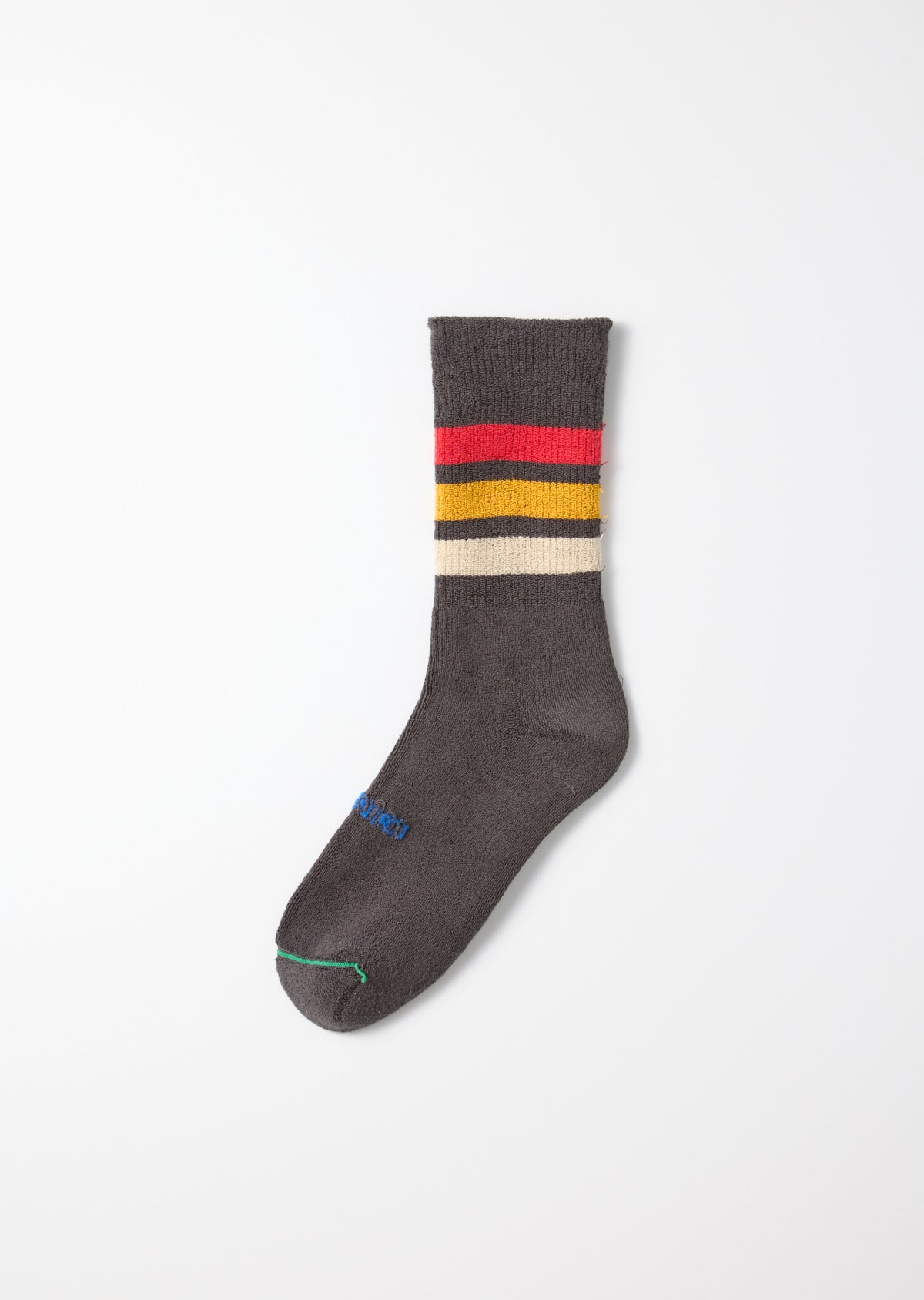 FINE PILE STRIPED CREW SOCKS