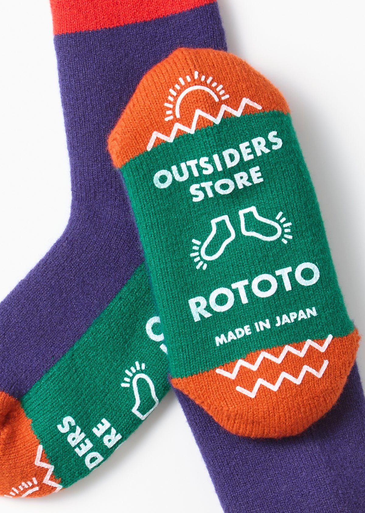 [ご購入の際、注意事項をご確認ください] ROTOTO x Outsiders Pile Room Multi Socks