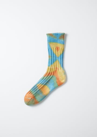 CHUNKY RIBBED CREW SOCKS”TIE DYE”