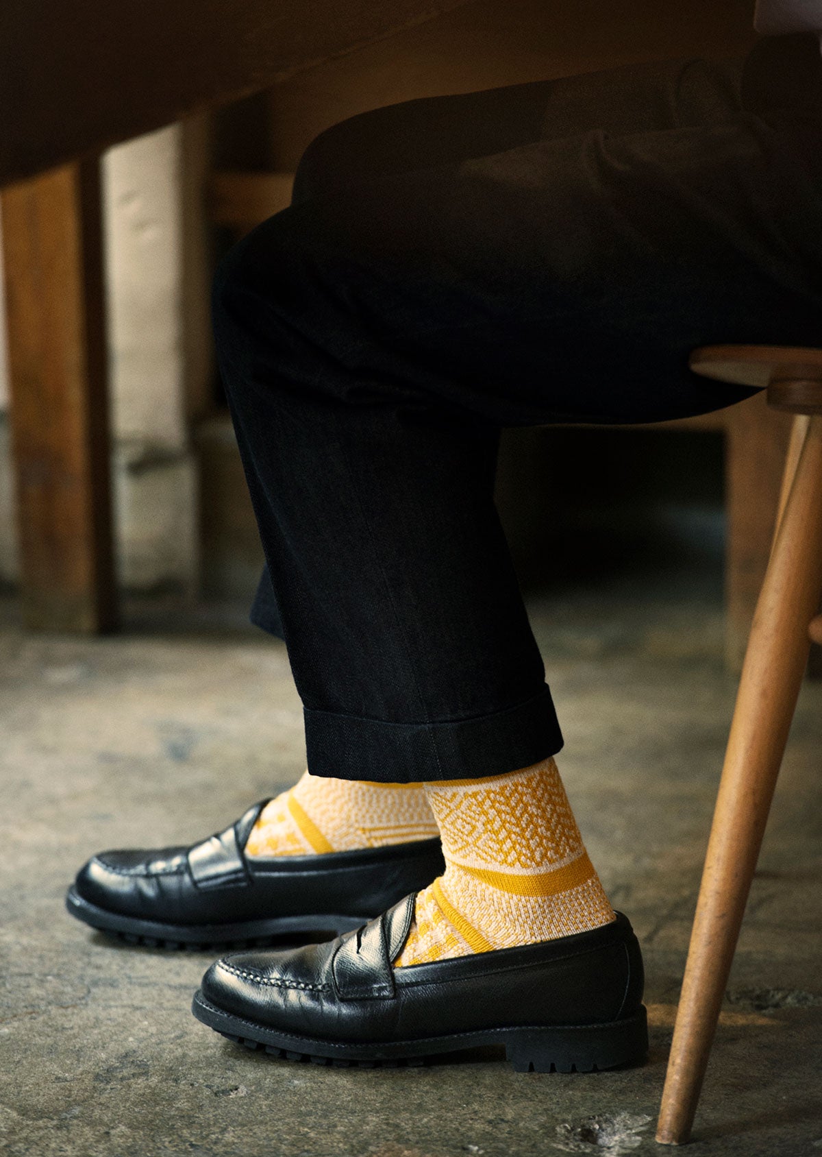 MULTI JACQUARD CREW SOCKS