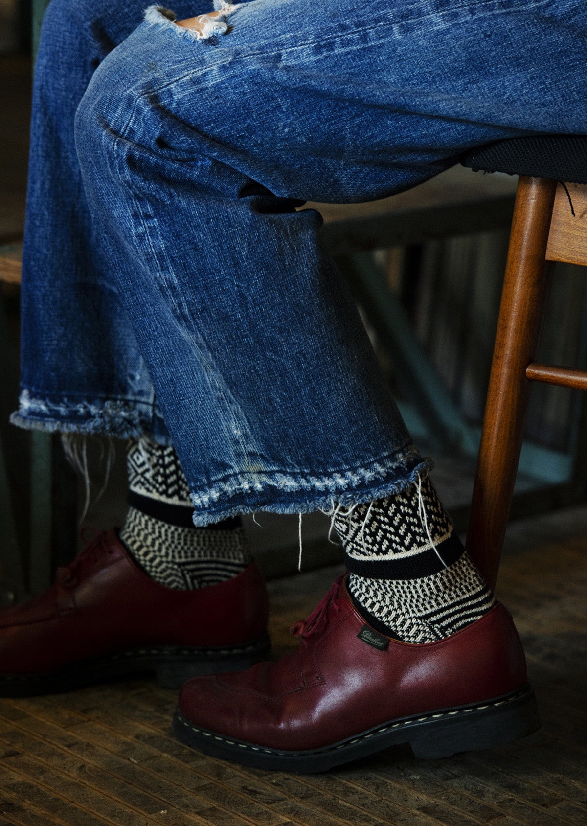 MULTI JACQUARD CREW SOCKS