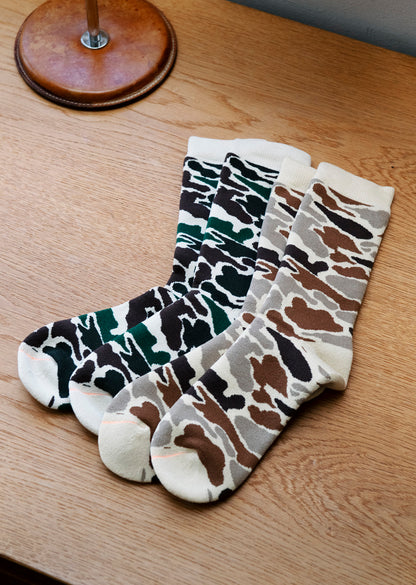 PILE CAMO CREW SOCKS