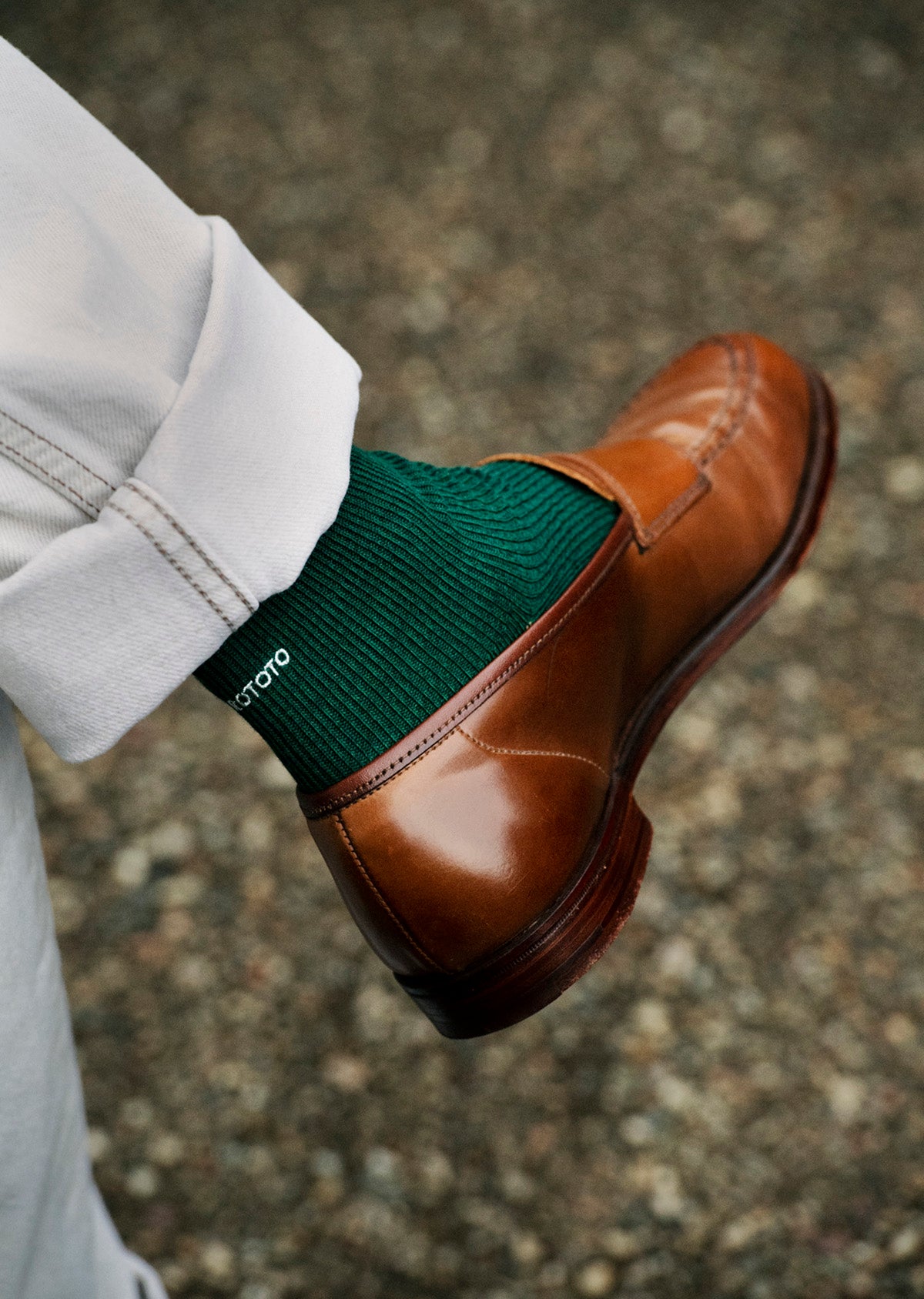 ORGANIC COTTON ＆ RECYCLE POLYESTER RIBBED CREW SOCKS