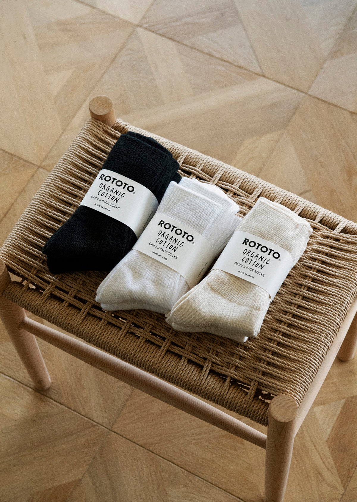 ORGANIC DAILY 3 PACK RIBBED CREW SOCKS