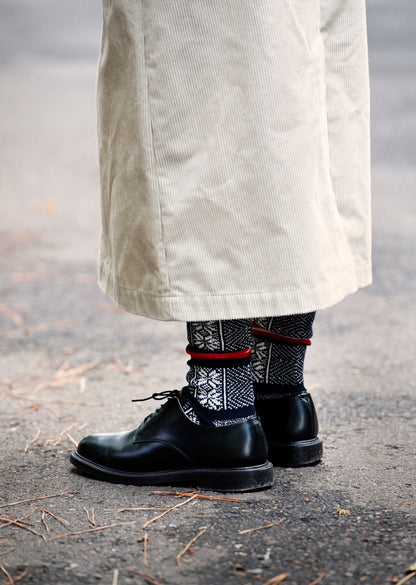 WOOLEN JACQUARD CREW SOCKS "SKI PATTERN"