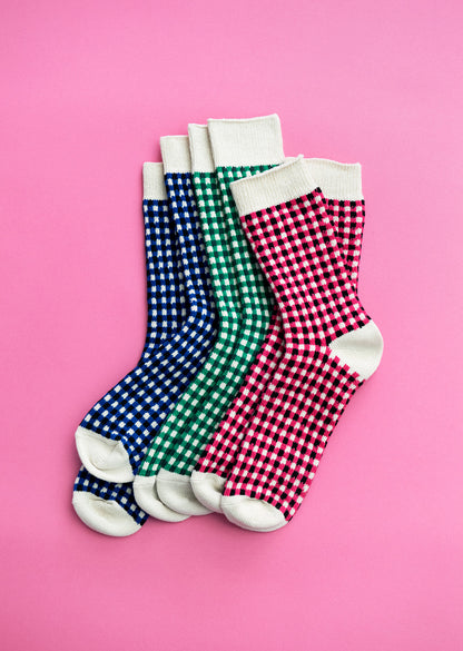 GINGHAM CHECK SOCKS