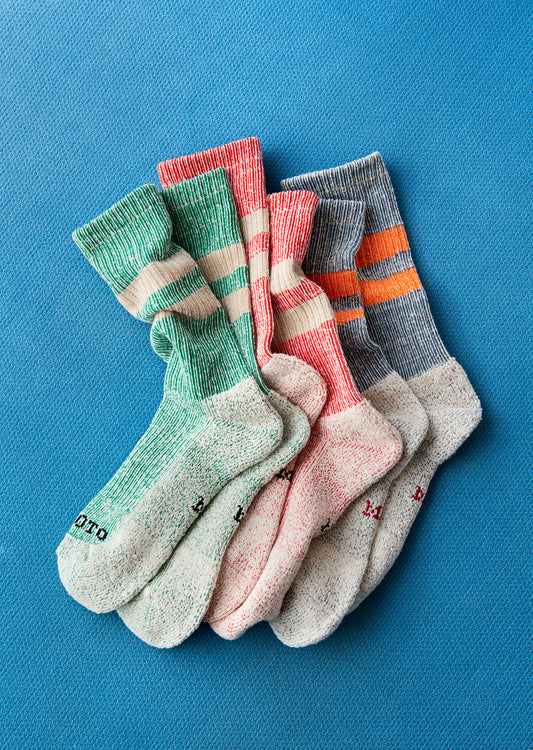 PILE STRIPE MARL SOCKS