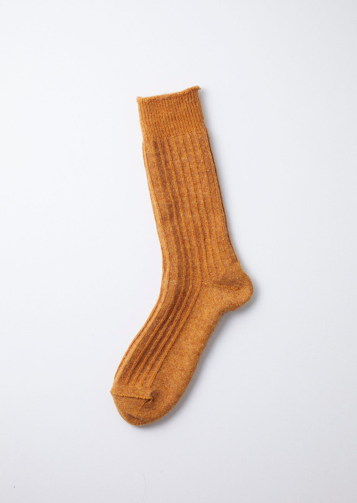 COTTON WOOL RIBBED CREW SOCKS