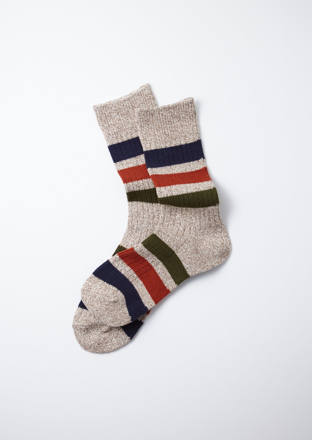 PARK STRIPE CREW SOCKS - R1432｜ボーダーソックス｜ROTOTO 公式