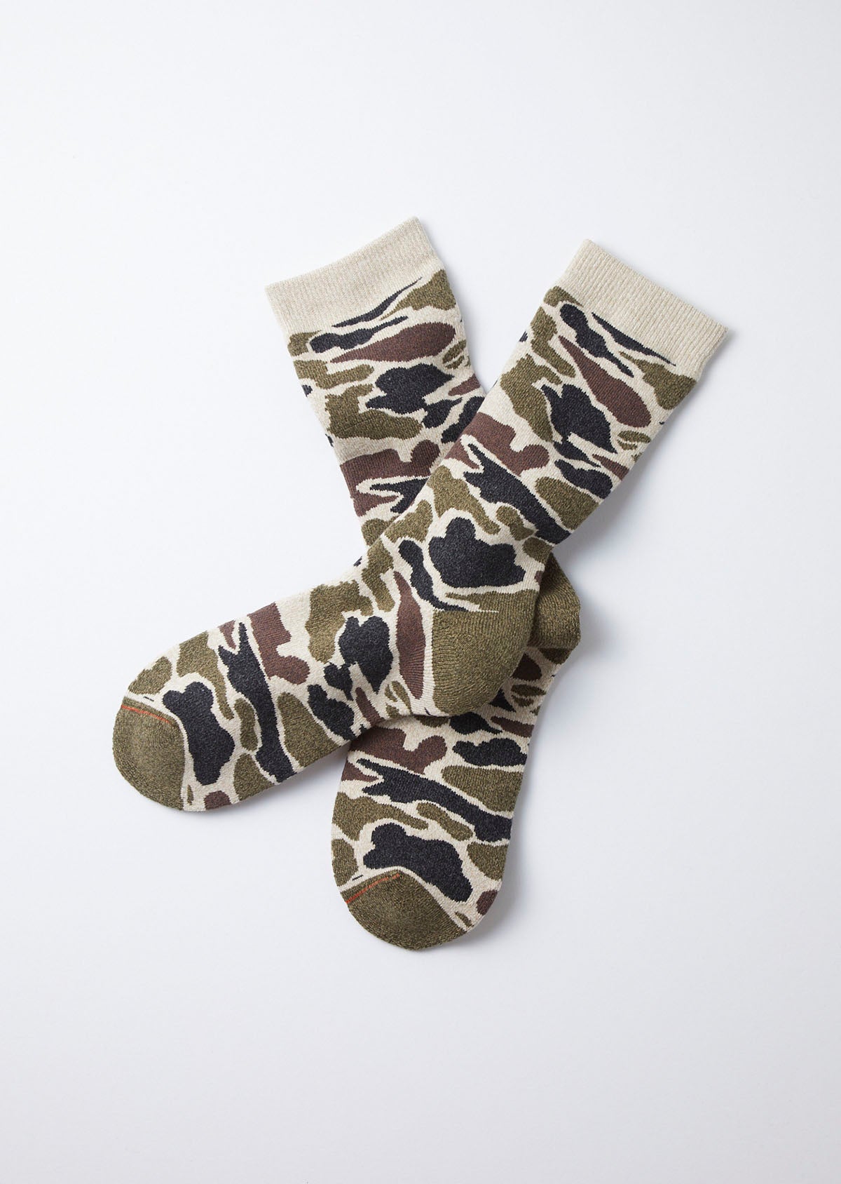 PILE CAMO CREW SOCKS - R1339 ｜カモフラージュ柄｜ ROTOTO 公式オンラインストア – ROTOTO（ロトト）